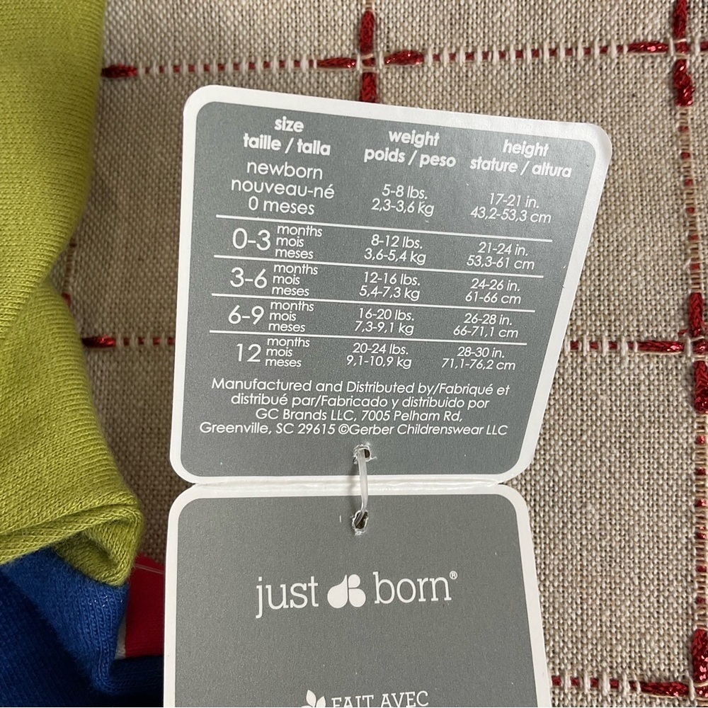 Just Born Baby Boy Organic Cotton One Piece Coverall Jumper 12 months New - Picture 7 of 8